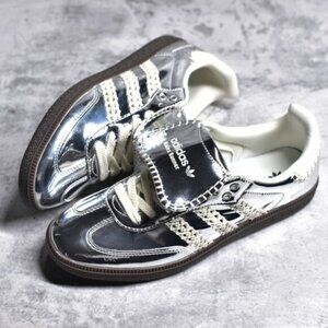 Adidas Wales Bonner X Samba silver metallic sneakers
